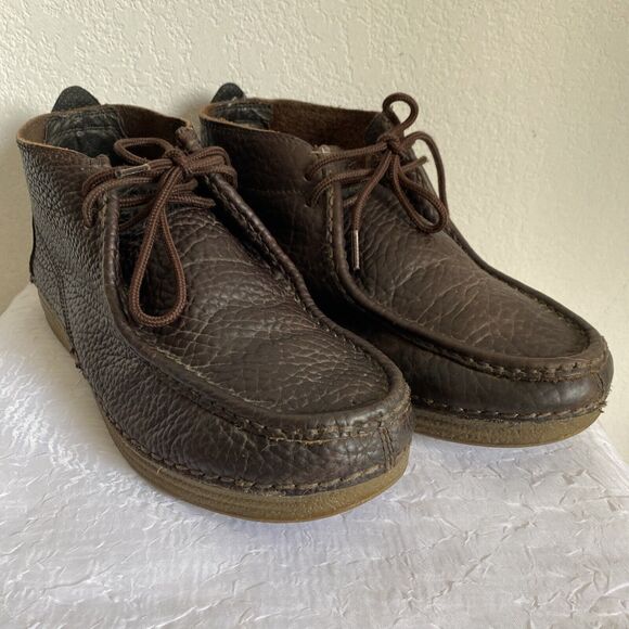 Tony Lama CAV0902 Boots Brown Distressed Moc Toe Casual Lace-Up Shoes Sz 10.5D main image 10